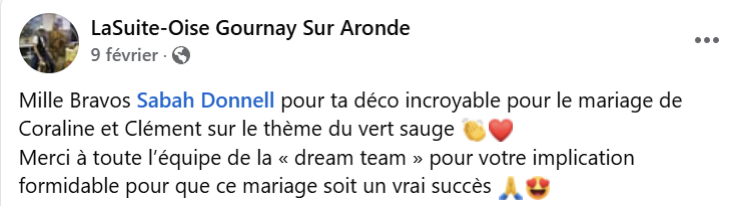 avis Mariage de Coraline & Clément  - get married by ds