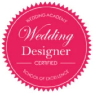 Label wedding designer certified red